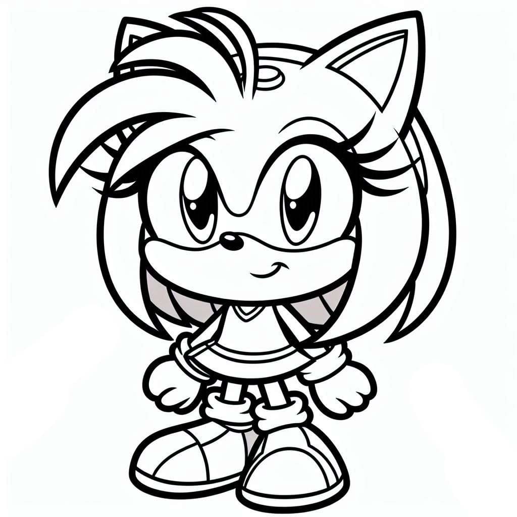 Desenhos de Desenhe Amy Rose 4 para colorir