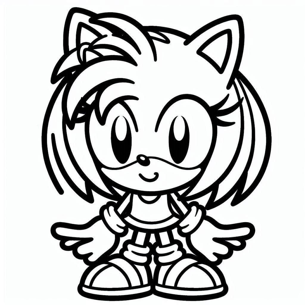 Desenhos de Desenhe Amy Rose 5 para colorir