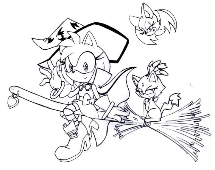 Desenhos de Desenhe Amy Rose Bruxa para colorir