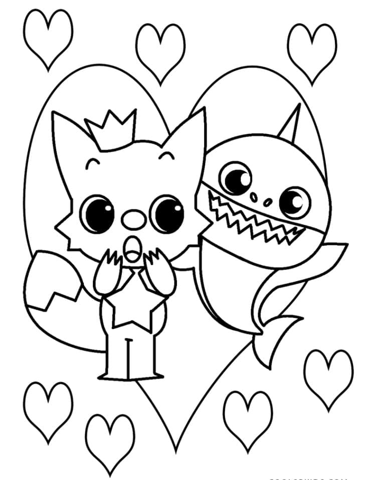 Desenhos de Desenhe Pinkfong e Baby Shark para colorir