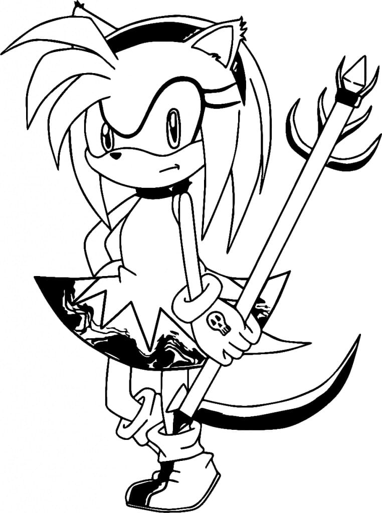 Desenhos de Desenhe a fantástica Amy Rose para colorir