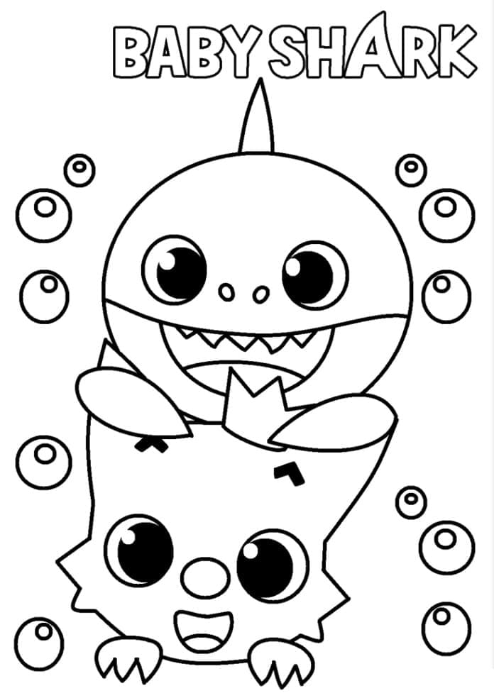 Desenhos de Desenhe o Baby Shark e a Pinkfong para colorir