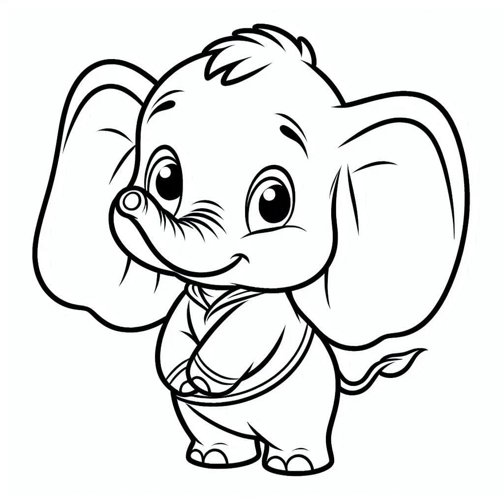 Desenhos de Desenhe o Dumbo 1 para colorir