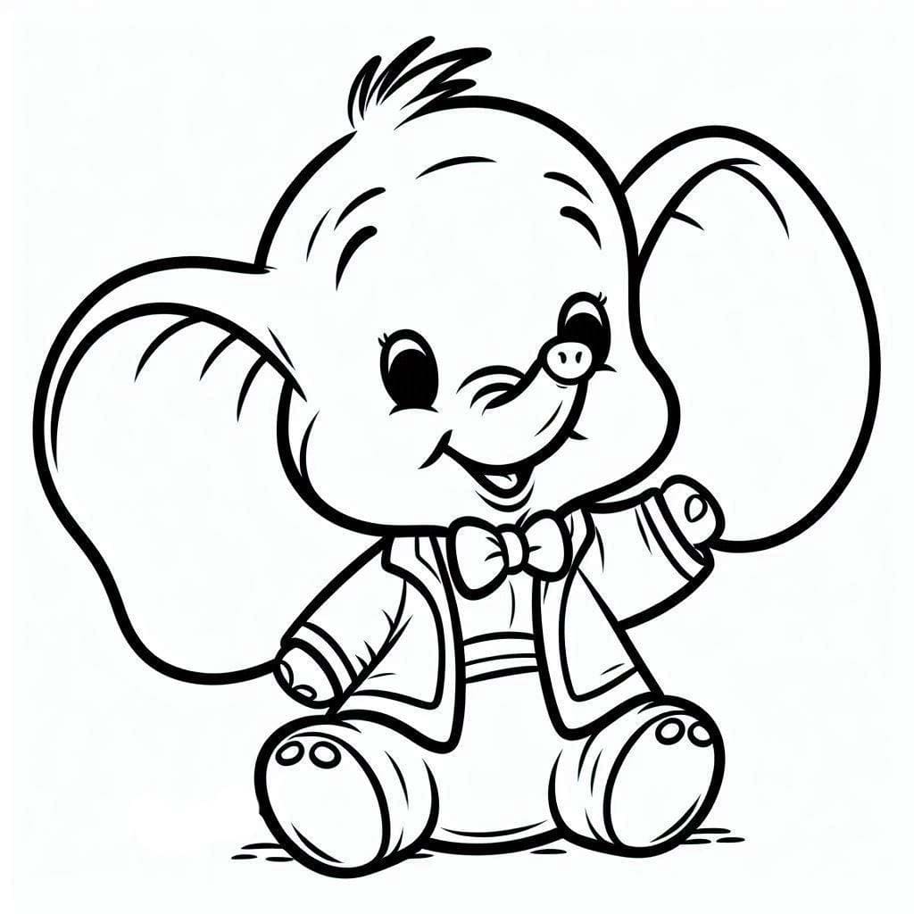 Desenhos de Desenhe o Dumbo 6 para colorir