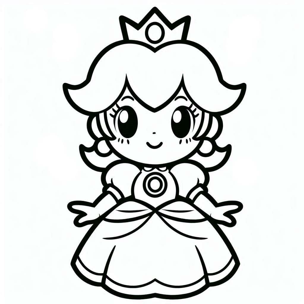 Desenhos de Desenho Princesa Peach para imprimir para colorir