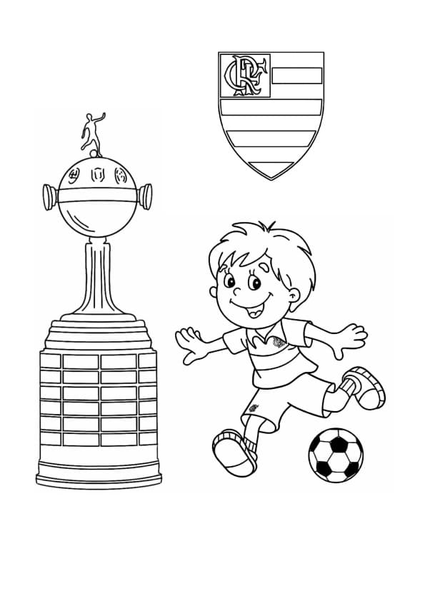 Desenhos de Flamengo fácil para colorir