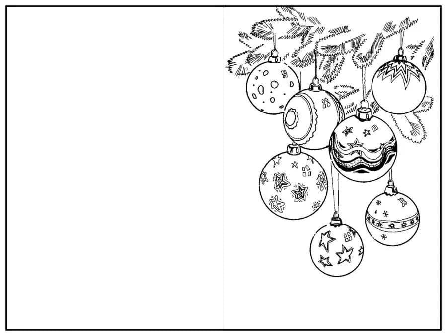 Desenhos de Grátis Cartão de Natal para colorir