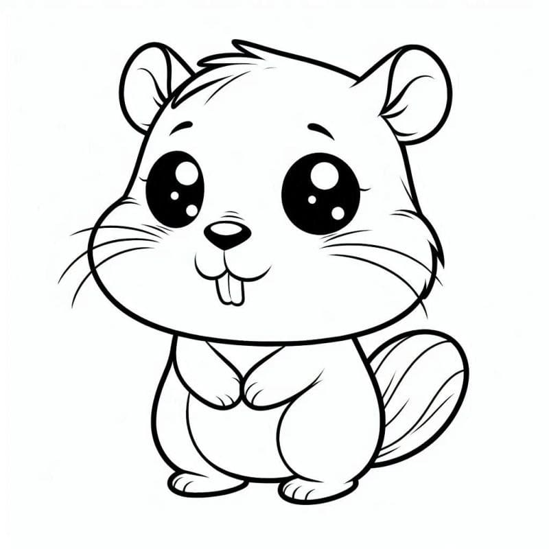 Desenhos de Hamster fofos para colorir