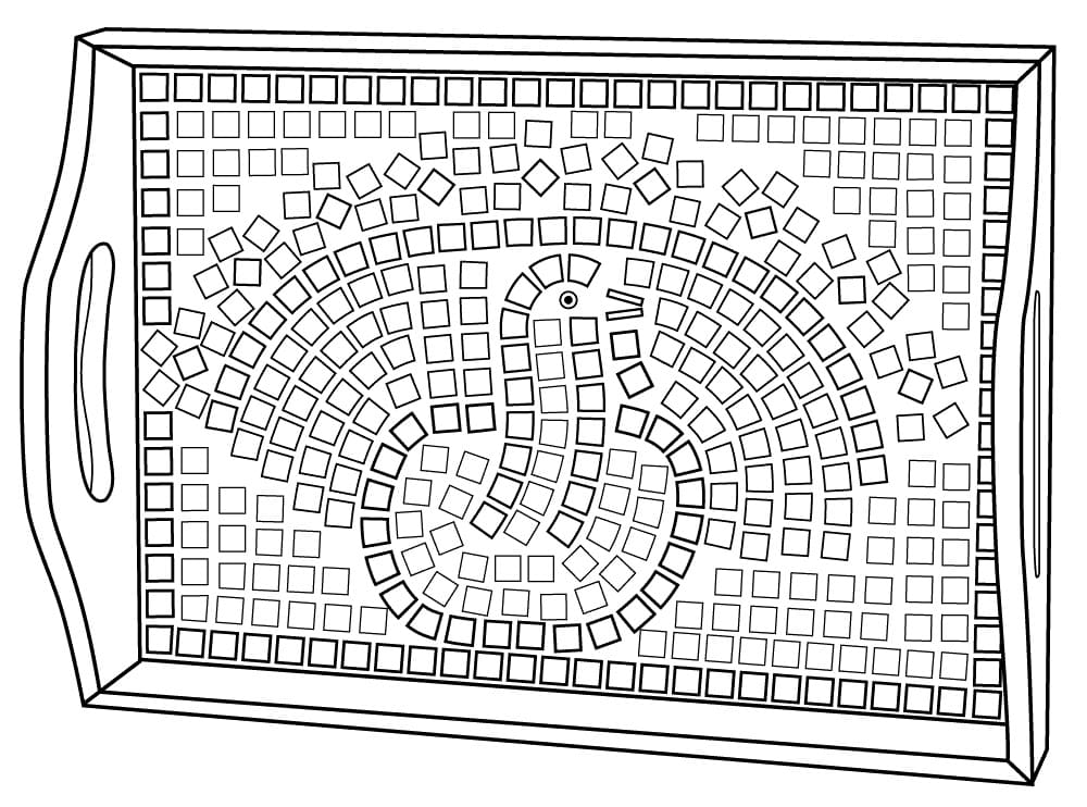 Desenhos de Imagem Mosaico para colorir