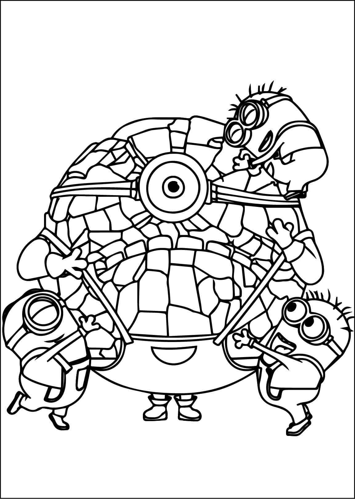 Desenhos de Mega Minions de Meu Malvado Favorito 4 para colorir