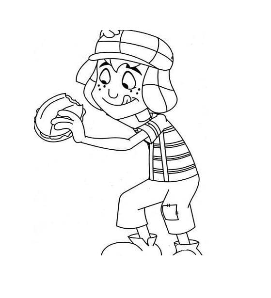 Desenhos de Personagem Chaves diversão para colorir