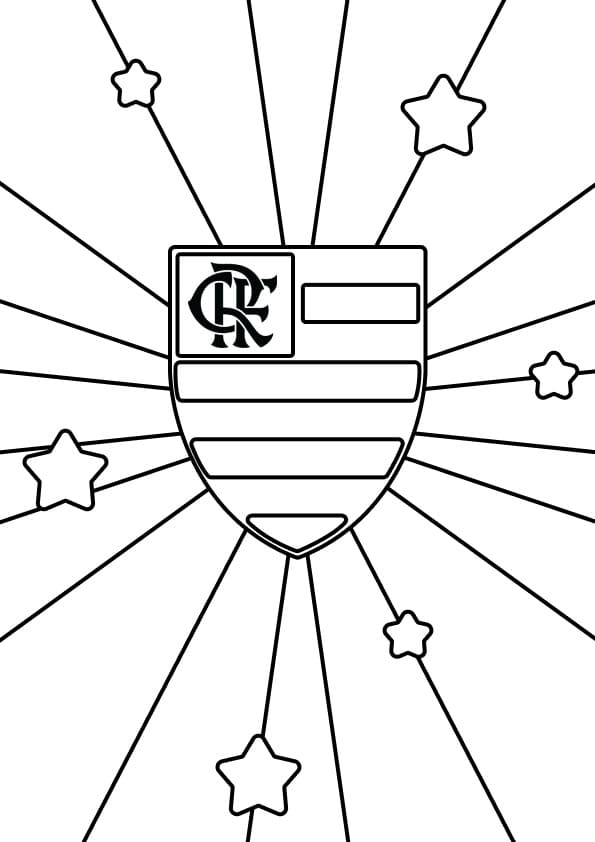 Desenhos de Logo Flamengo simples para colorir