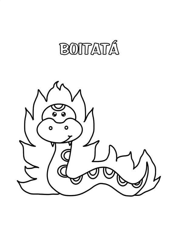 Desenhos de Boitatá 2 para colorir