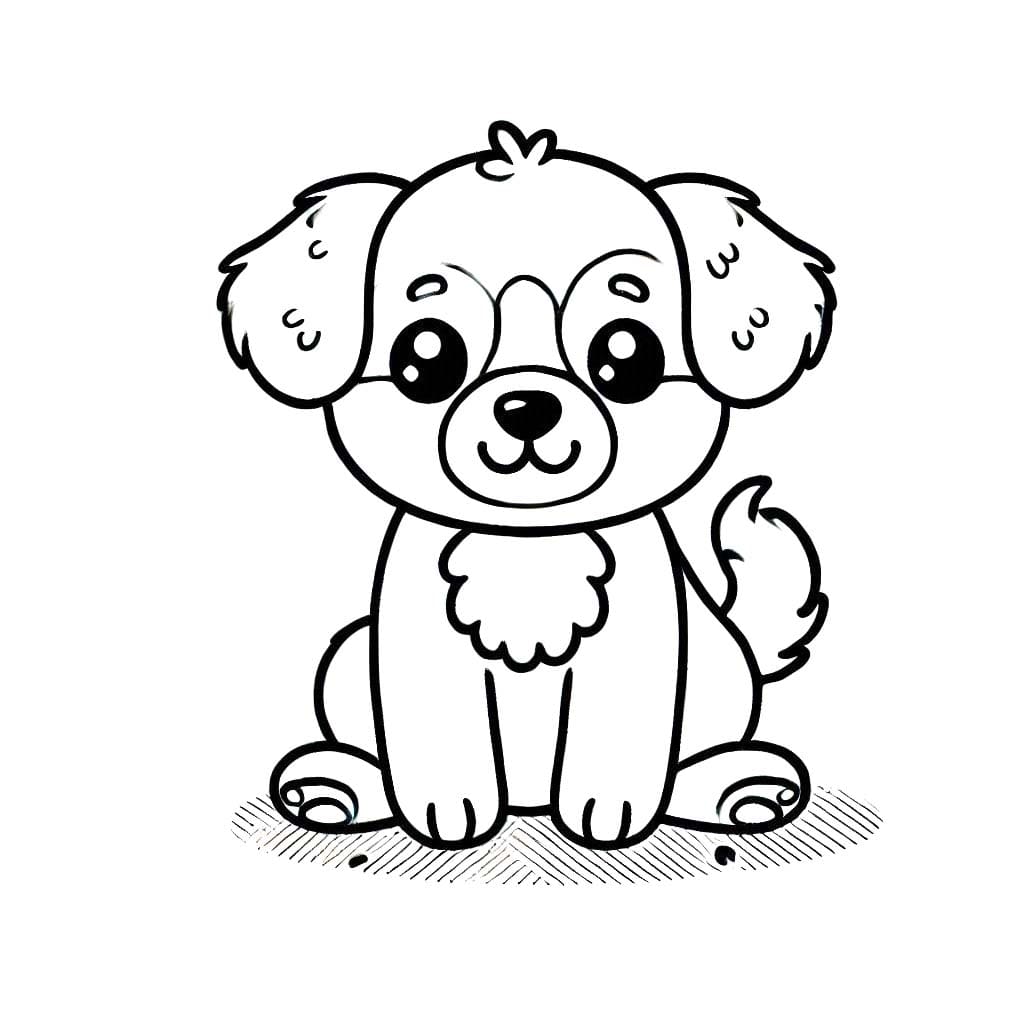 Desenhos de Cachorrinho 6 para colorir