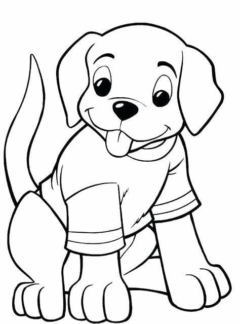 Desenhos de Cachorrinho de desenho animado para colorir