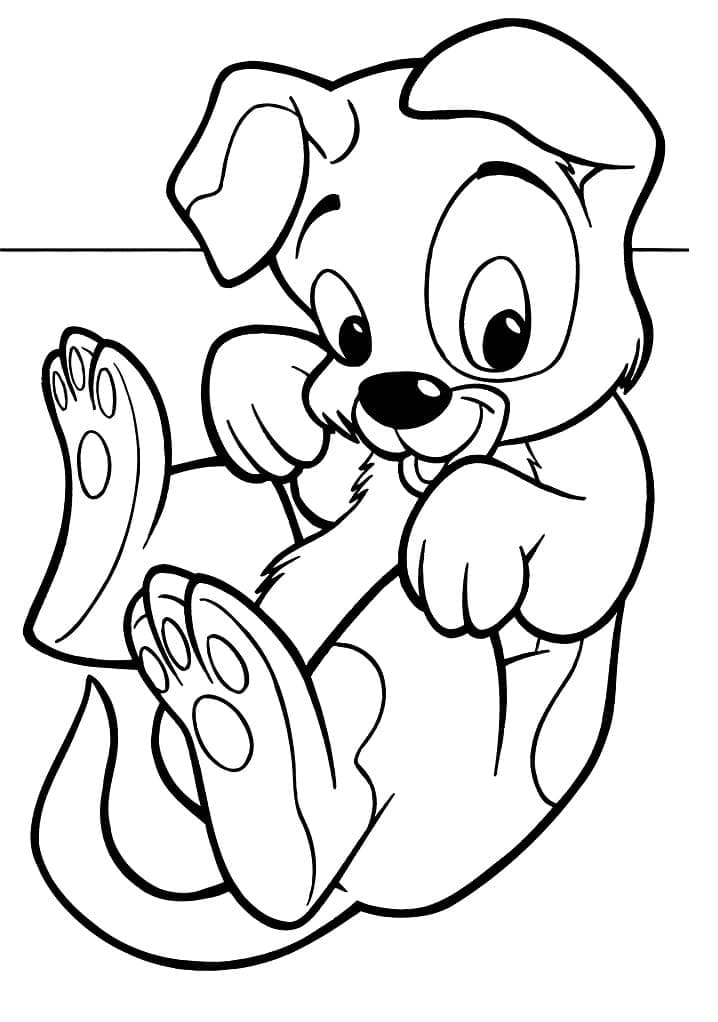 Desenhos de Cachorrinho fofo para colorir