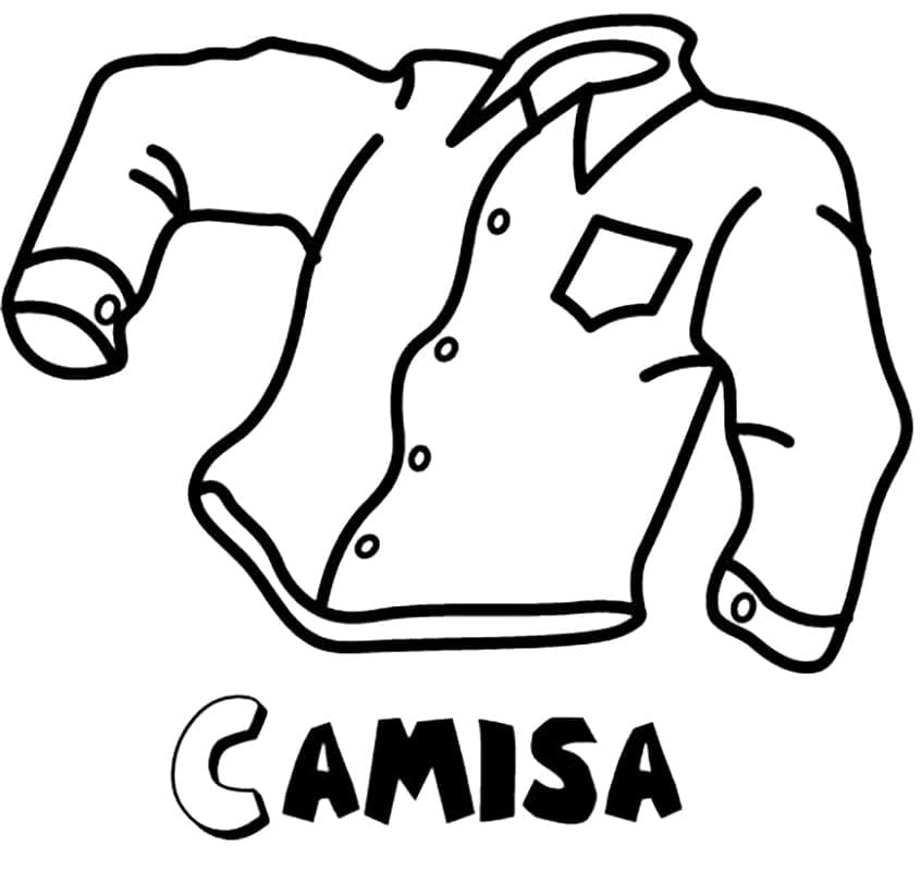 Desenhos de Camisa básica para colorir