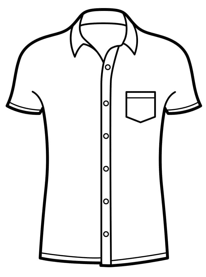 Desenhos de Camisa simples para colorir