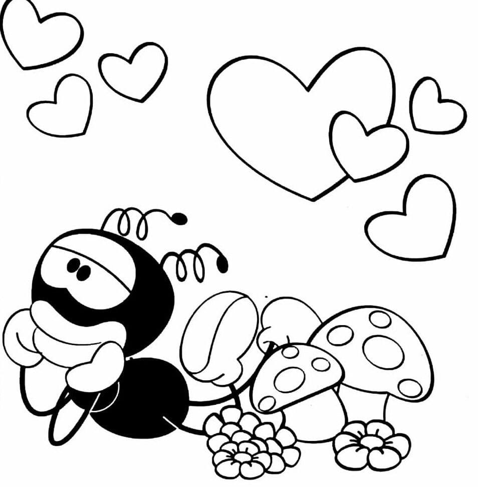 Desenhos de Desenhar Smilinguido amor para colorir