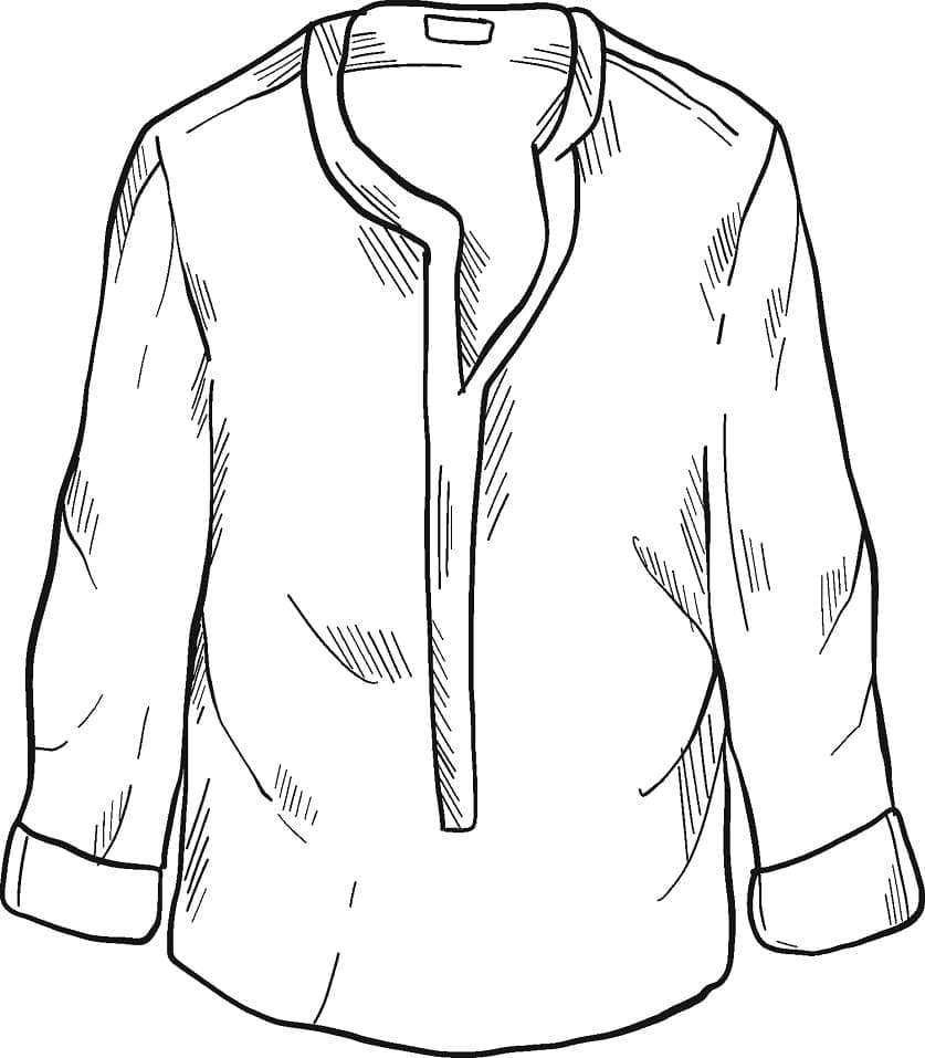 Desenhos de Desenhar camisa simplesmente para colorir