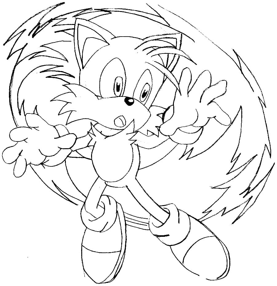 Desenhos de Desenhe Tails Incríveis grátis para colorir