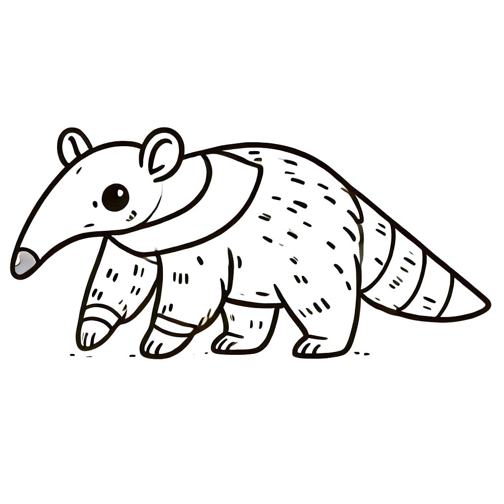 Desenhos de Desenhe Tamandua 1 para colorir