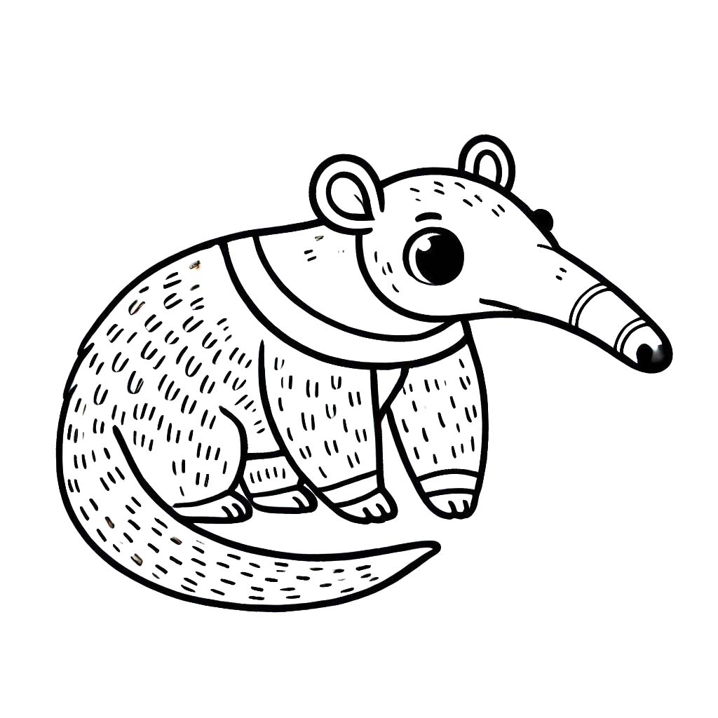 Desenhos de Desenhe Tamandua 2 para colorir