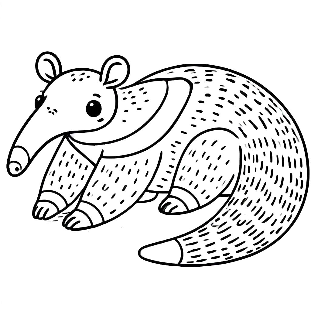 Desenhos de Desenhe Tamandua 3 para colorir