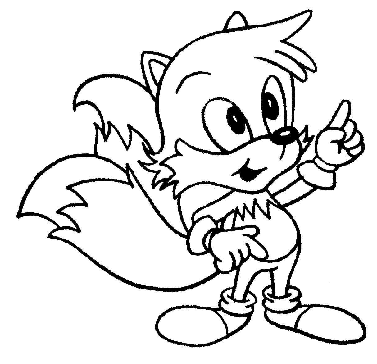 Tails Para Colorir