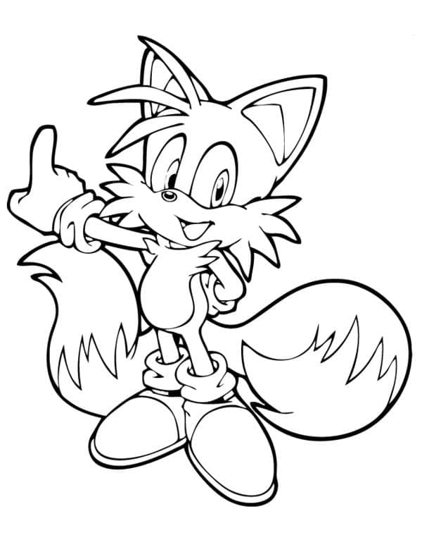 Desenhos de Desenho Tails do Sonic para colorir