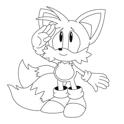 Desenhos de Desenho Tails felizes para colorir