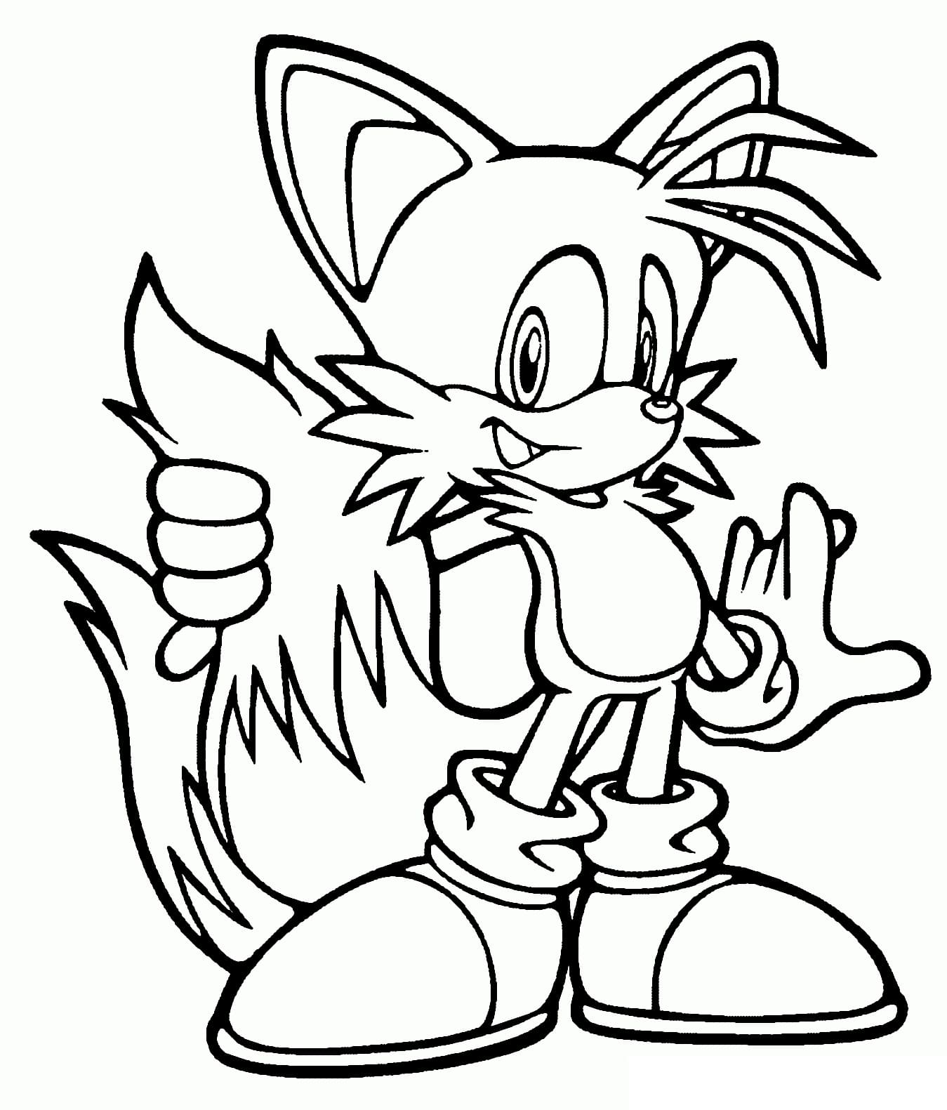 Desenhos de Desenho Tails grátis para crianças para colorir