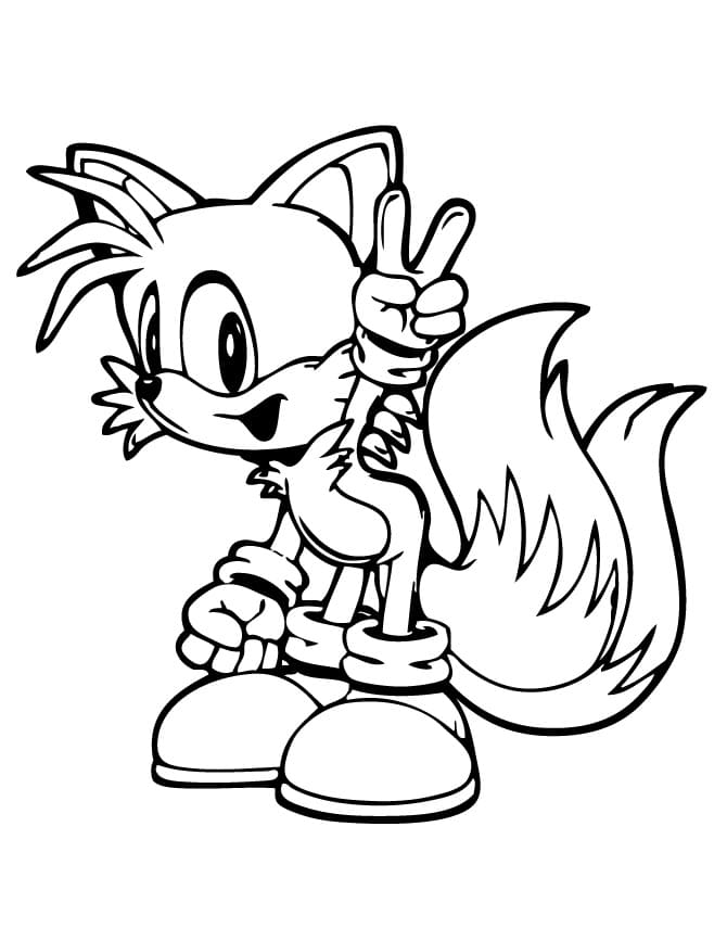 Desenhos de Desenho Tails muito fofas para colorir