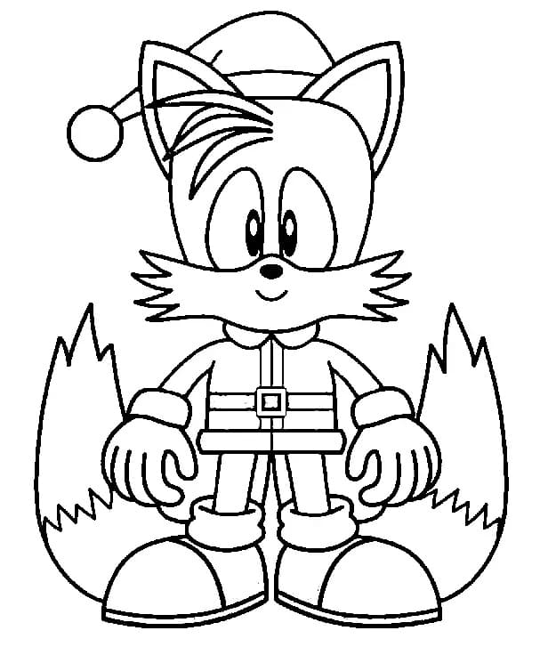 Desenhos de Desenho Tails no Natal para colorir