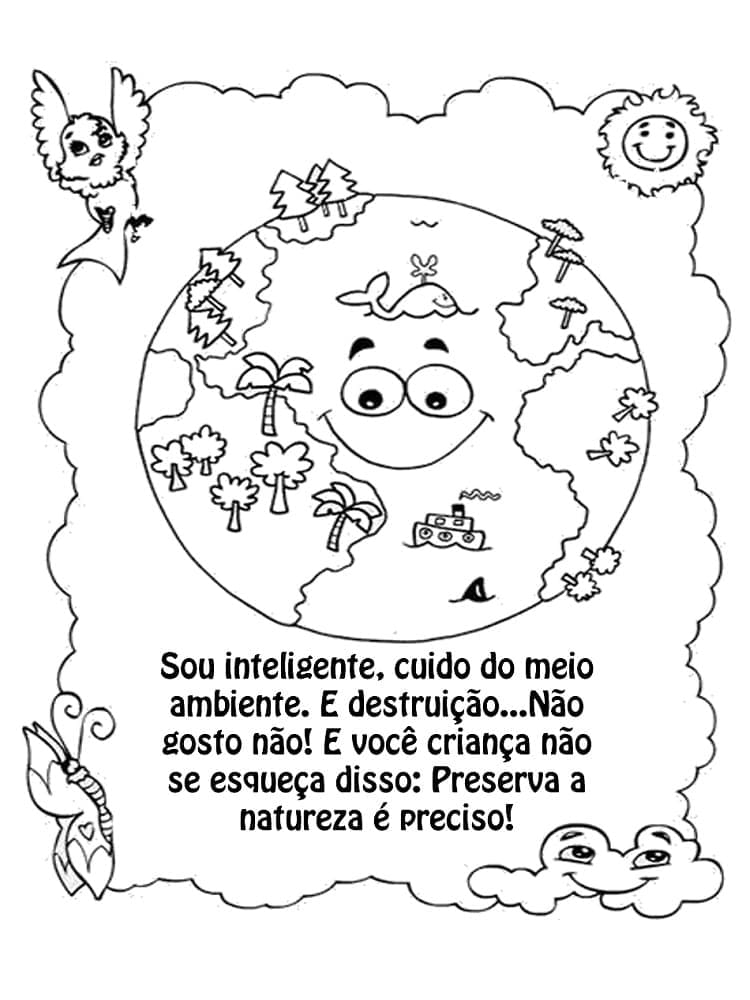 Desenhos de Meio Ambiente 4 para colorir