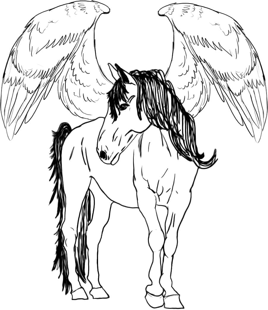 Desenhos de Pegasus de graça para colorir