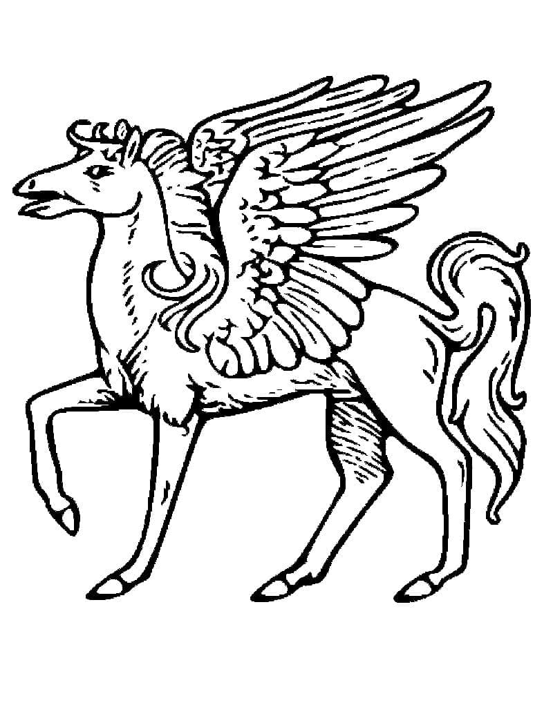 Desenhos de Pegasus grátis para crianças para colorir