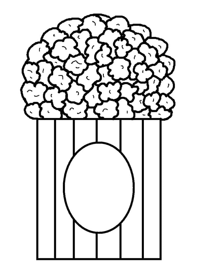 Desenhos de Pipoca - Folha 7 para colorir