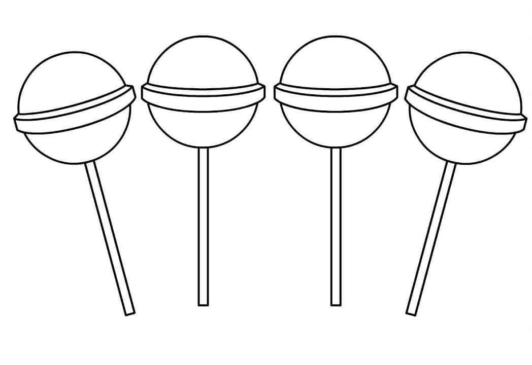 Desenhos de Quatro pirulitos para colorir