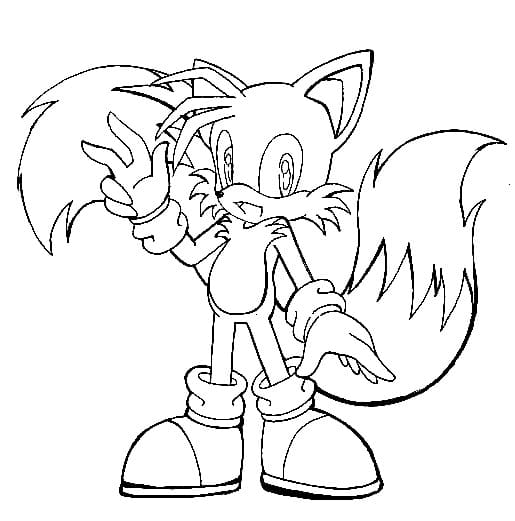 Desenhos de Tails é fofo para colorir