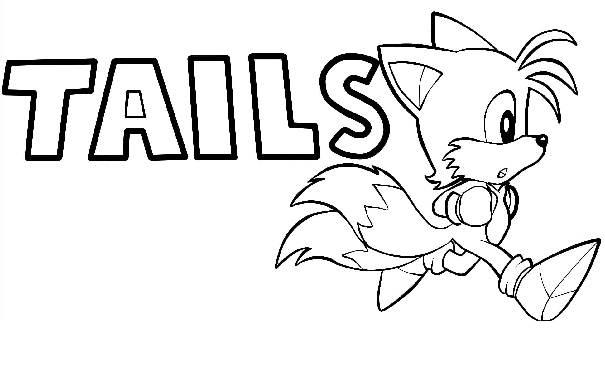 Desenhos de Tails para imprimir para crianças para colorir