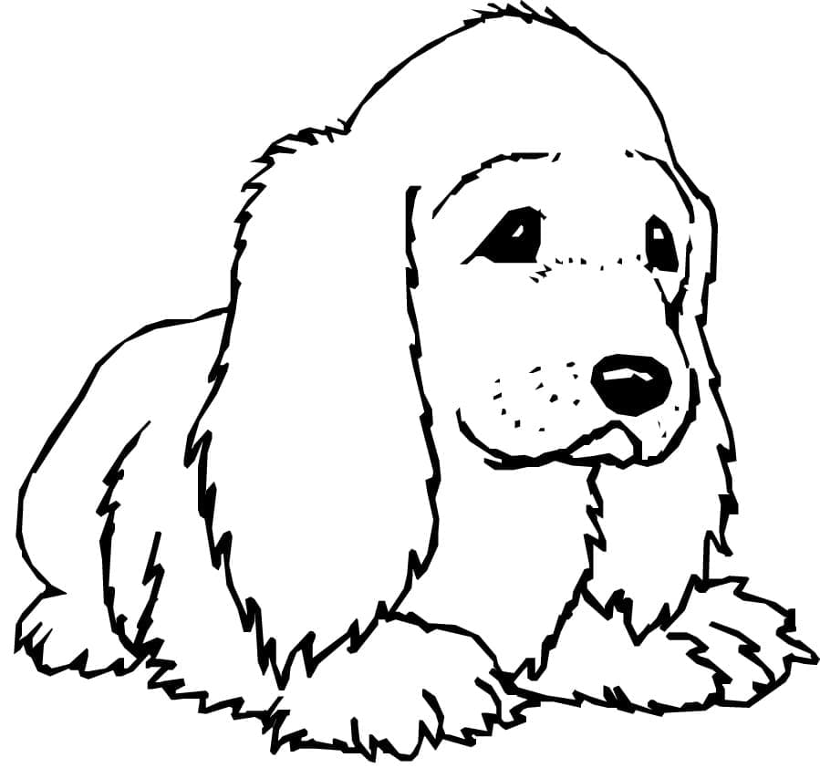 Desenhos de Desenhe Cachorrinho Triste para colorir