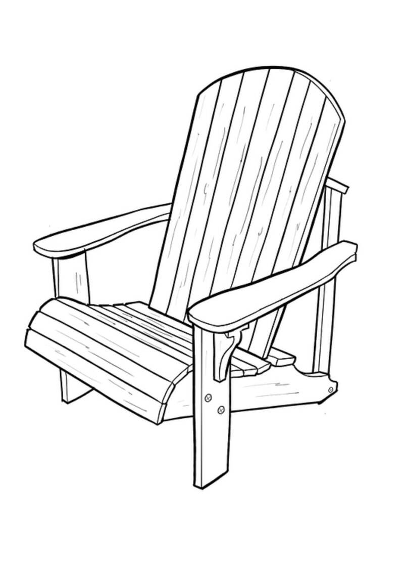 Desenhos de Cadeira Adirondack para colorir