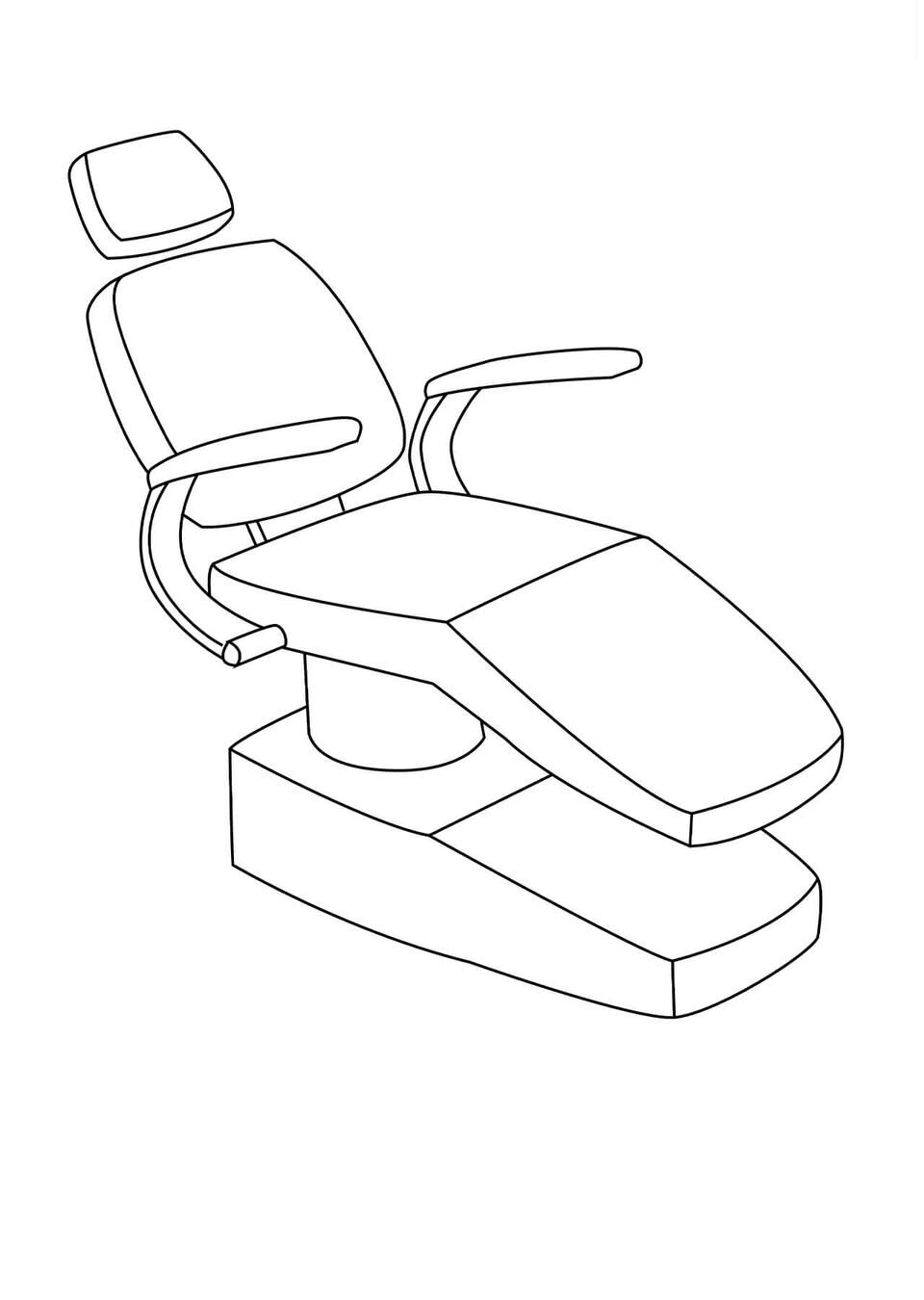 Desenhos de Cadeira de dentista para colorir