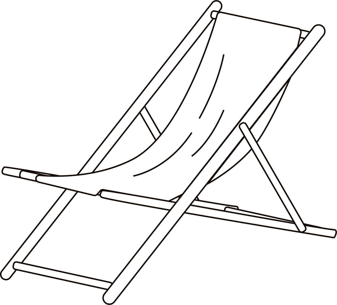Desenhos de Cadeira de praia para colorir