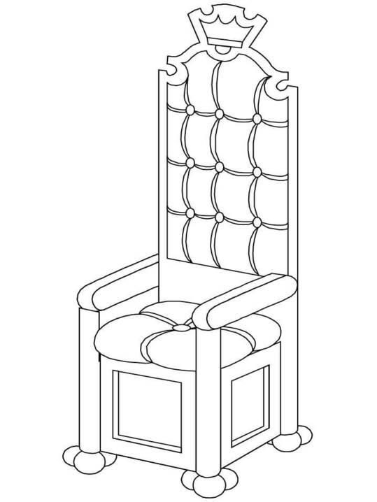 Desenhos de Cadeira do Trono para colorir