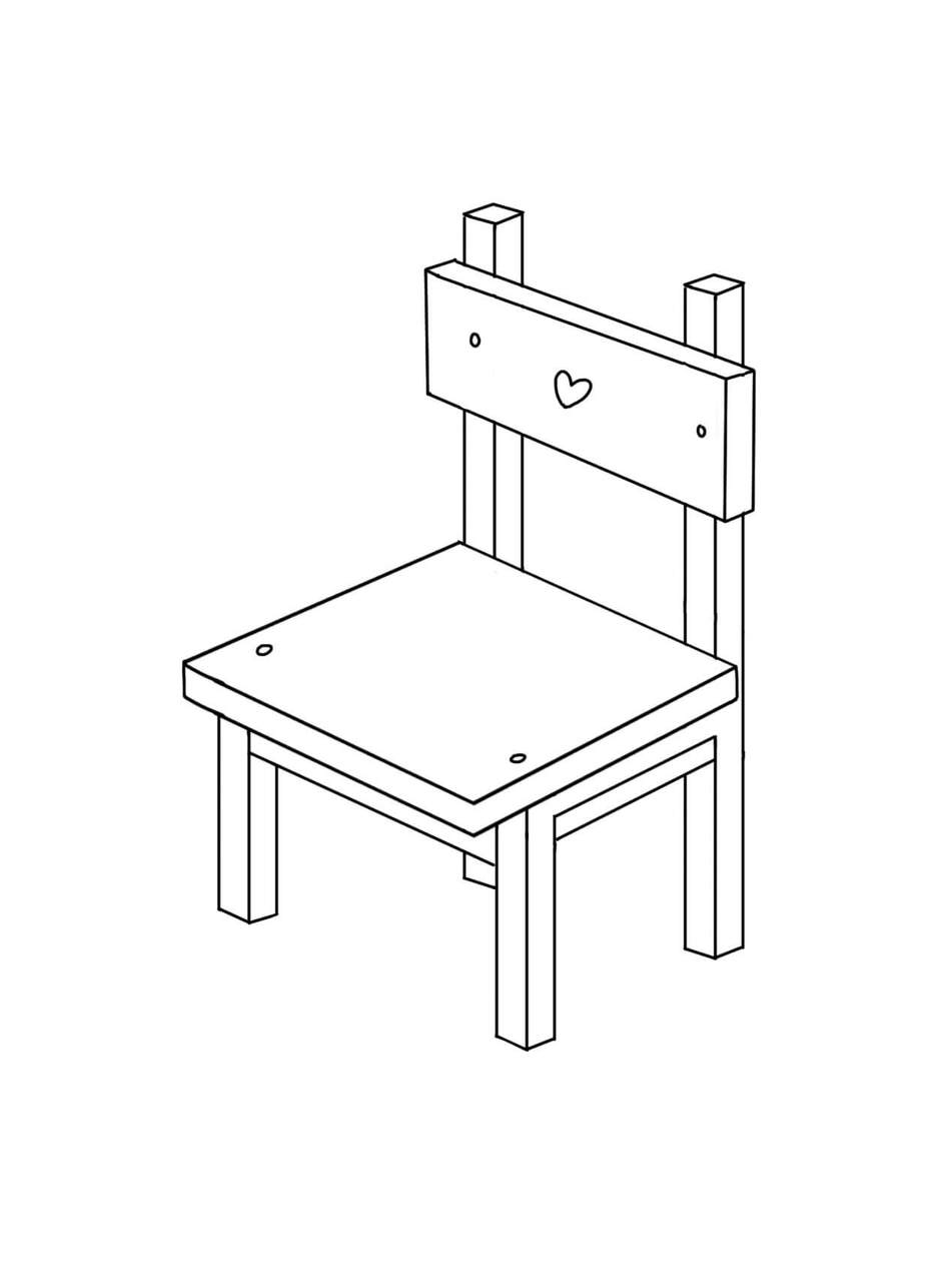 Desenhos de Cadeira pequena para colorir