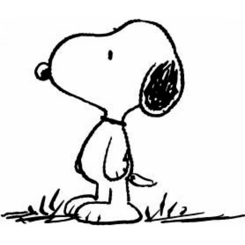 Desenhos de Desenhar Cachorro fofo Snoopy para colorir