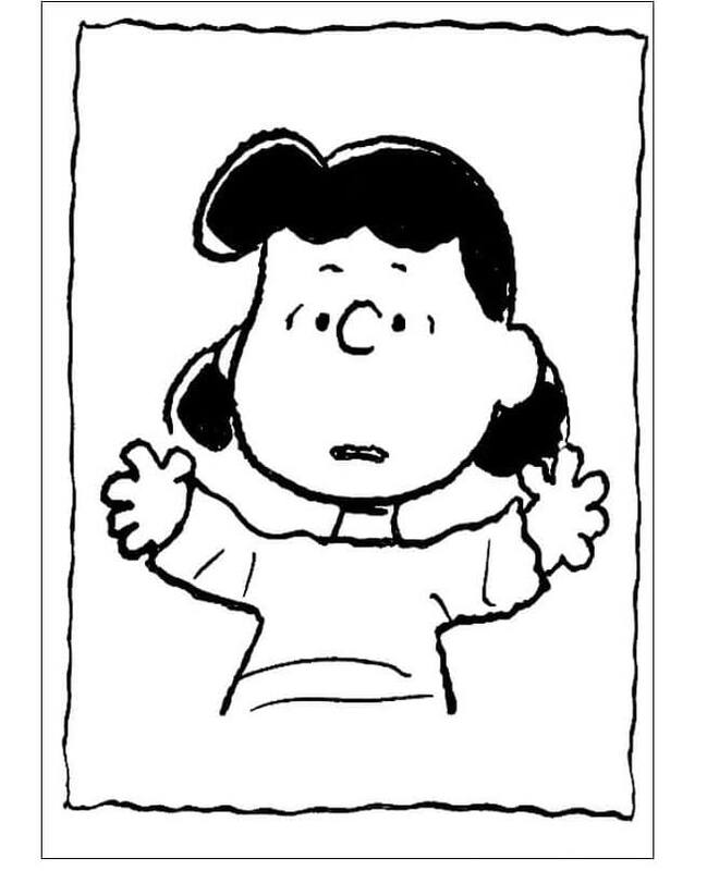 Desenhos de Desenhar Lucy Van Pelt abriu os braços para colorir