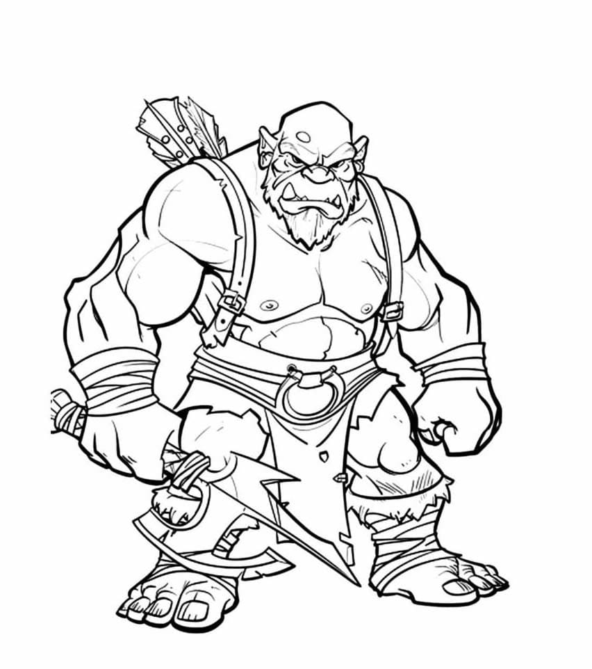 Desenhos de Desenhar Orc Simples para colorir